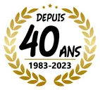 Logo 40 ans d'expérience, 1983-2023