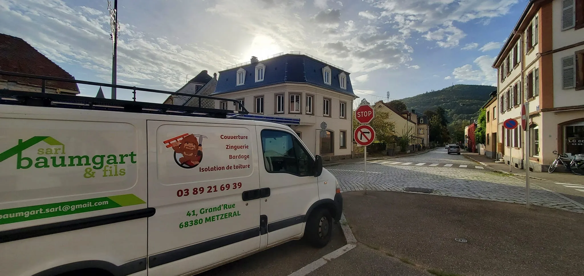 Camion Baumgart & Fils dans une rue de Munster